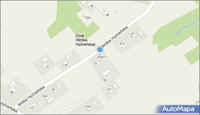 Wólka Hyżneńska, Wólka Hyżneńska, 91a, mapa Wólka Hyżneńska