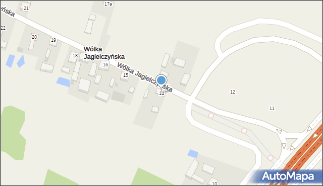 Wólka Jagielczyńska, Wólka Jagielczyńska, 14, mapa Wólka Jagielczyńska