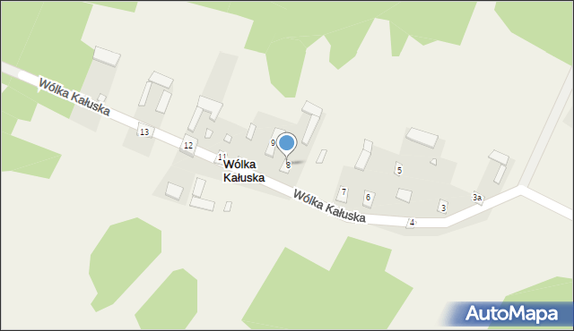 Wólka Kałuska, Wólka Kałuska, 8, mapa Wólka Kałuska