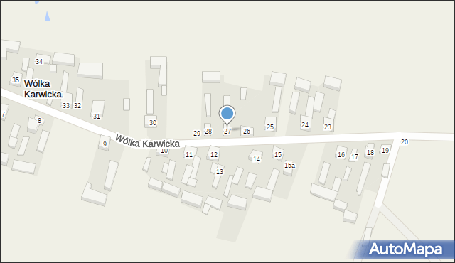 Wólka Karwicka, Wólka Karwicka, 27, mapa Wólka Karwicka
