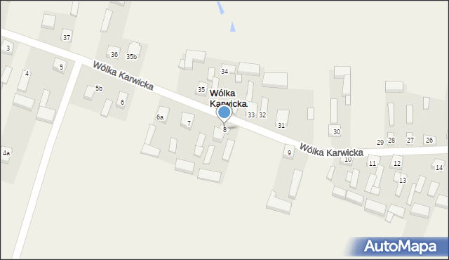 Wólka Karwicka, Wólka Karwicka, 8, mapa Wólka Karwicka