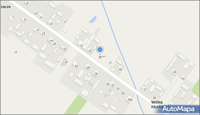 Wólka Kłucka, Wólka Kłucka, 25, mapa Wólka Kłucka