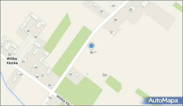 Wólka Kłucka, Wólka Kłucka, 55, mapa Wólka Kłucka