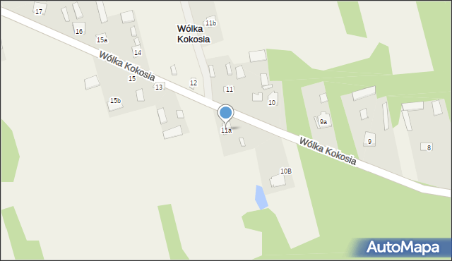 Wólka Kokosia, Wólka Kokosia, 11a, mapa Wólka Kokosia