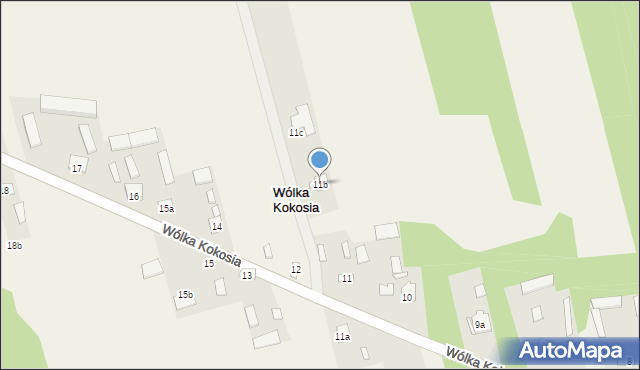 Wólka Kokosia, Wólka Kokosia, 11b, mapa Wólka Kokosia