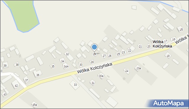 Wólka Kolczyńska, Wólka Kolczyńska, 28, mapa Wólka Kolczyńska