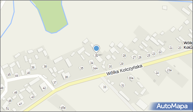 Wólka Kolczyńska, Wólka Kolczyńska, 32, mapa Wólka Kolczyńska