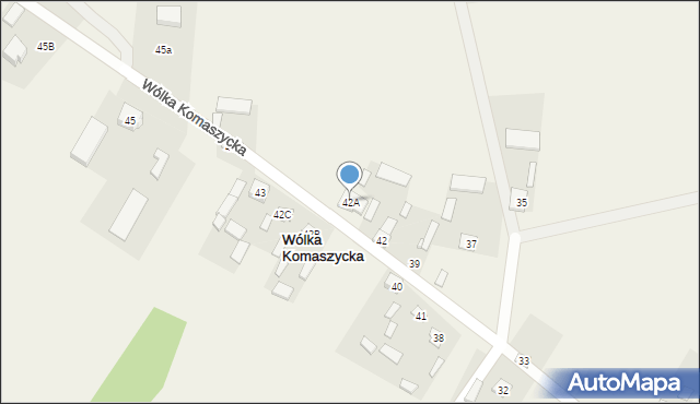 Wólka Komaszycka, Wólka Komaszycka, 42A, mapa Wólka Komaszycka