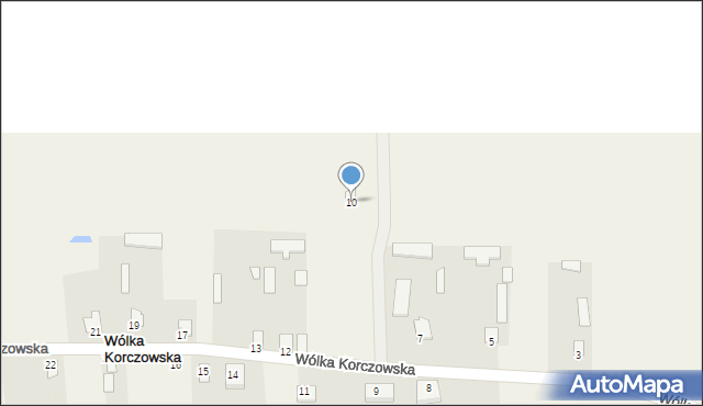 Wólka Korczowska, Wólka Korczowska, 10, mapa Wólka Korczowska