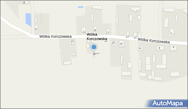 Wólka Korczowska, Wólka Korczowska, 18, mapa Wólka Korczowska