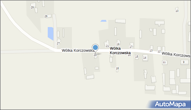 Wólka Korczowska, Wólka Korczowska, 22, mapa Wólka Korczowska