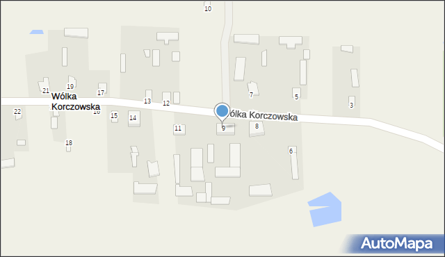 Wólka Korczowska, Wólka Korczowska, 9, mapa Wólka Korczowska