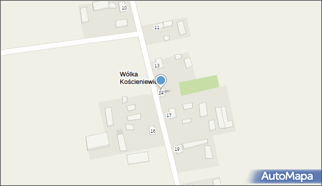 Wólka Kościeniewicka, Wólka Kościeniewicka, 14, mapa Wólka Kościeniewicka