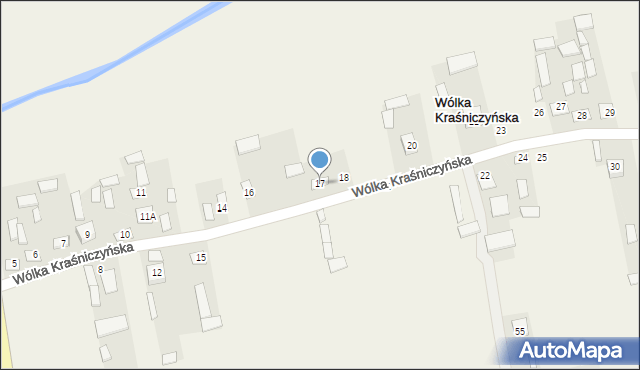 Wólka Kraśniczyńska, Wólka Kraśniczyńska, 17, mapa Wólka Kraśniczyńska