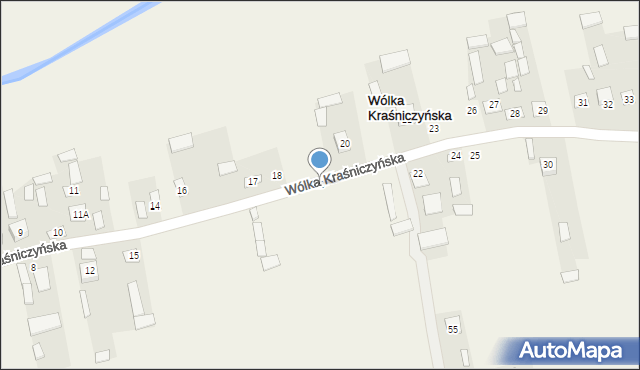 Wólka Kraśniczyńska, Wólka Kraśniczyńska, 19, mapa Wólka Kraśniczyńska