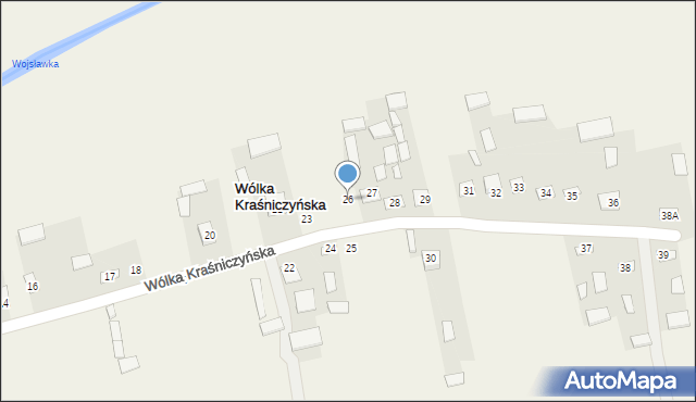 Wólka Kraśniczyńska, Wólka Kraśniczyńska, 26, mapa Wólka Kraśniczyńska