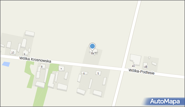 Wólka Krosnowska, Wólka Krosnowska, 6a, mapa Wólka Krosnowska