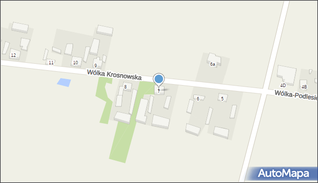Wólka Krosnowska, Wólka Krosnowska, 7, mapa Wólka Krosnowska