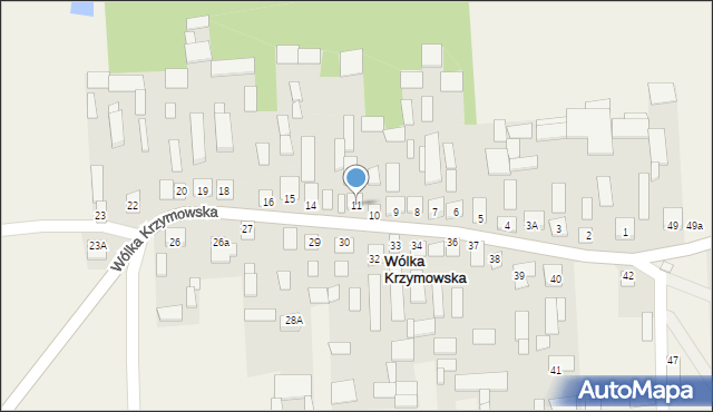Wólka Krzymowska, Wólka Krzymowska, 11, mapa Wólka Krzymowska