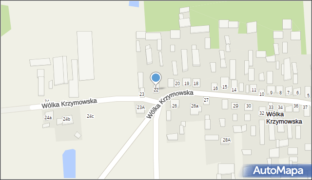 Wólka Krzymowska, Wólka Krzymowska, 22, mapa Wólka Krzymowska