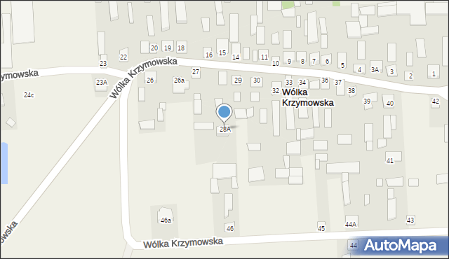 Wólka Krzymowska, Wólka Krzymowska, 28A, mapa Wólka Krzymowska