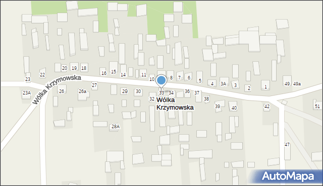 Wólka Krzymowska, Wólka Krzymowska, 33, mapa Wólka Krzymowska