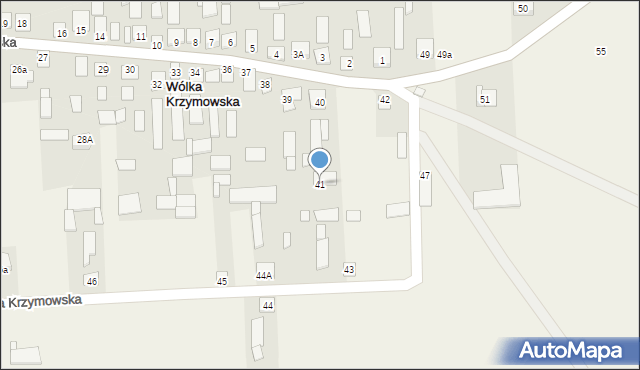 Wólka Krzymowska, Wólka Krzymowska, 41, mapa Wólka Krzymowska