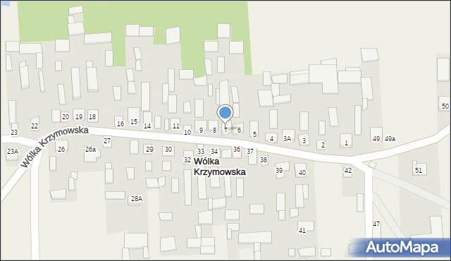 Wólka Krzymowska, Wólka Krzymowska, 7, mapa Wólka Krzymowska