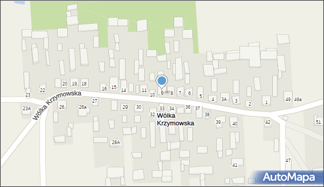 Wólka Krzymowska, Wólka Krzymowska, 9, mapa Wólka Krzymowska