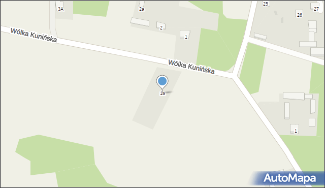 Wólka Kunińska, Wólka Kunińska, 1a, mapa Wólka Kunińska