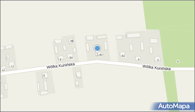 Wólka Kunińska, Wólka Kunińska, 7A, mapa Wólka Kunińska