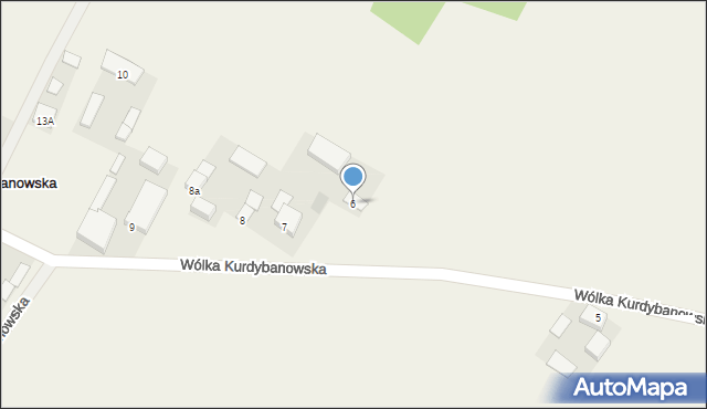 Wólka Kurdybanowska, Wólka Kurdybanowska, 6, mapa Wólka Kurdybanowska