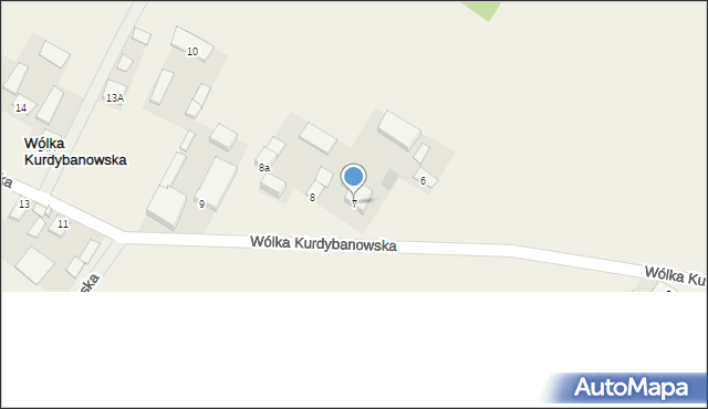 Wólka Kurdybanowska, Wólka Kurdybanowska, 7, mapa Wólka Kurdybanowska