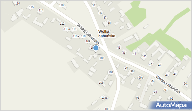 Wólka Łabuńska, Wólka Łabuńska, 107, mapa Wólka Łabuńska