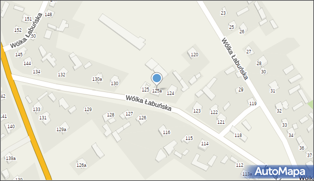 Wólka Łabuńska, Wólka Łabuńska, 125a, mapa Wólka Łabuńska