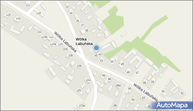 Wólka Łabuńska, Wólka Łabuńska, 41, mapa Wólka Łabuńska