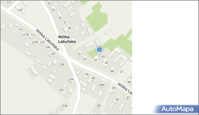 Wólka Łabuńska, Wólka Łabuńska, 44a, mapa Wólka Łabuńska