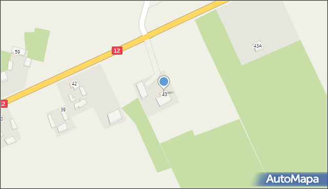 Wólka Łagowska, Wólka Łagowska, 43, mapa Wólka Łagowska