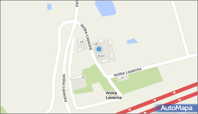 Wólka Łasiecka, Wólka Łasiecka, 17, mapa Wólka Łasiecka
