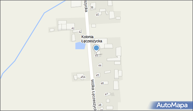 Wólka Łęczeszycka, Wólka Łęczeszycka, 43, mapa Wólka Łęczeszycka