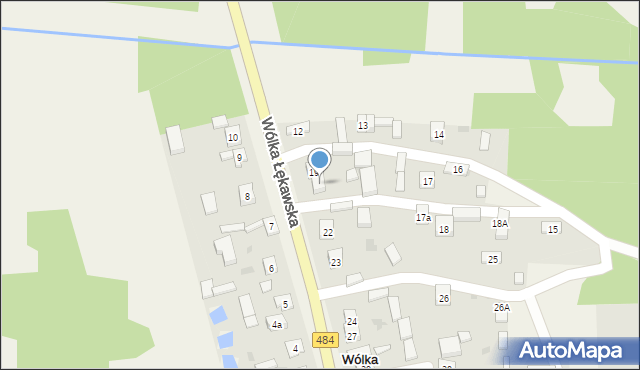 Wólka Łękawska, Wólka Łękawska, 21, mapa Wólka Łękawska