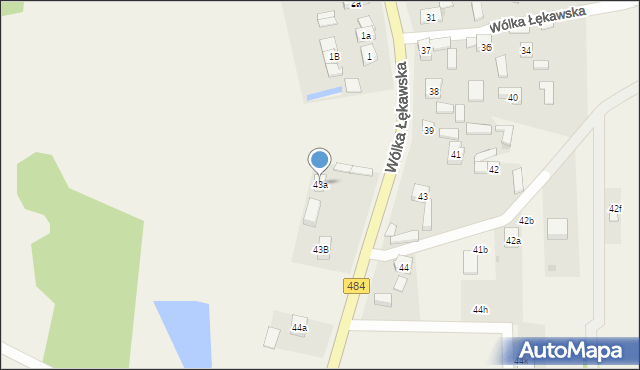 Wólka Łękawska, Wólka Łękawska, 43a, mapa Wólka Łękawska