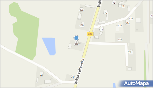 Wólka Łękawska, Wólka Łękawska, 44a, mapa Wólka Łękawska