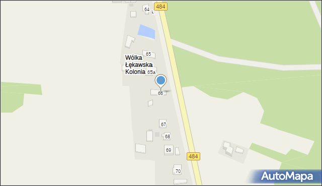 Wólka Łękawska, Wólka Łękawska, 66, mapa Wólka Łękawska
