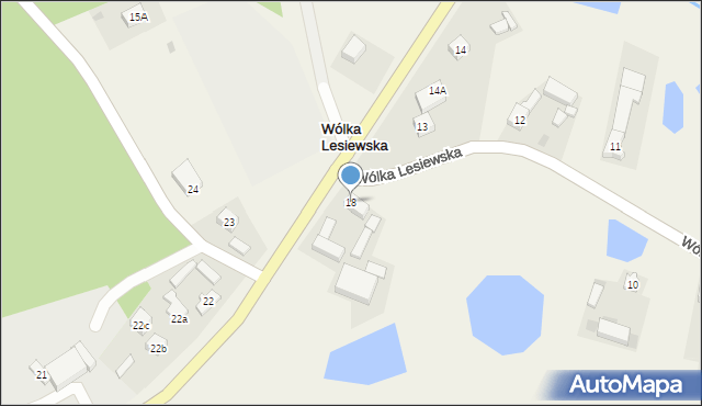 Wólka Lesiewska, Wólka Lesiewska, 18, mapa Wólka Lesiewska