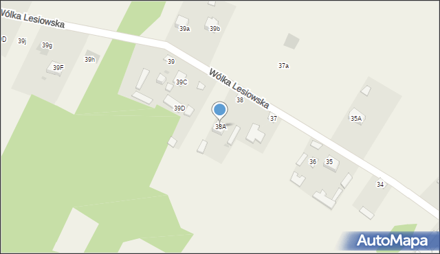 Wólka Lesiowska, Wólka Lesiowska, 38A, mapa Wólka Lesiowska