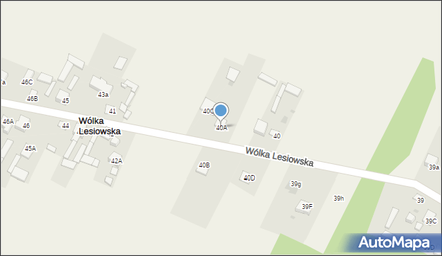 Wólka Lesiowska, Wólka Lesiowska, 40A, mapa Wólka Lesiowska