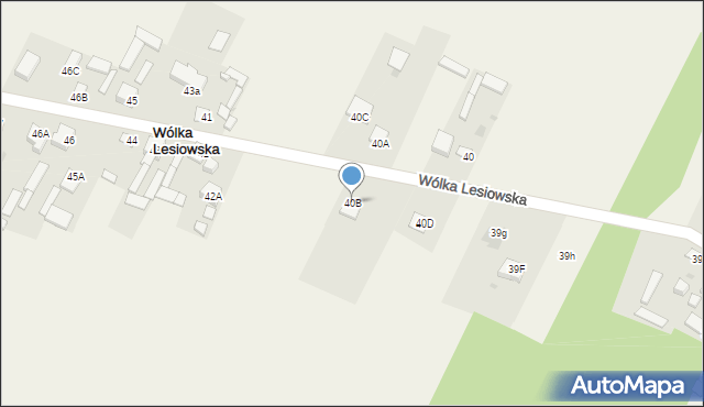 Wólka Lesiowska, Wólka Lesiowska, 40B, mapa Wólka Lesiowska