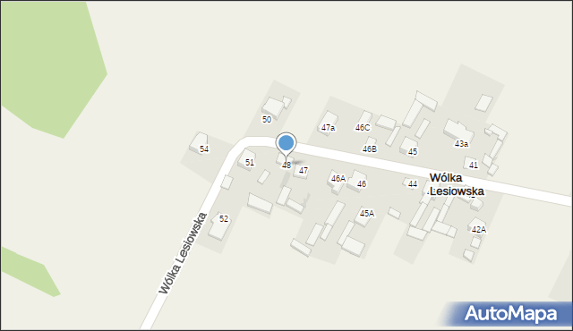 Wólka Lesiowska, Wólka Lesiowska, 48, mapa Wólka Lesiowska