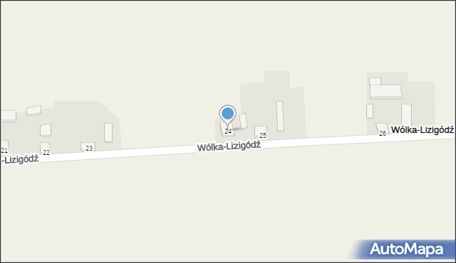Wólka-Lizigódź, Wólka-Lizigódź, 24, mapa Wólka-Lizigódź